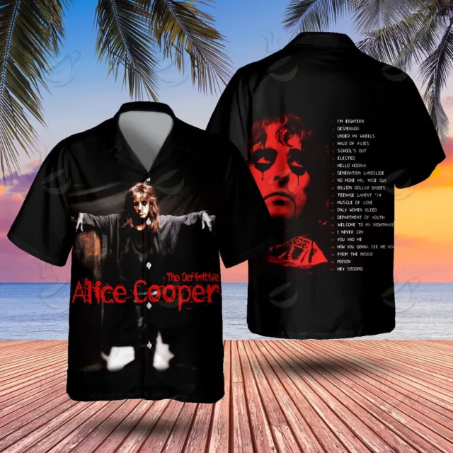 The Alice Cooper Group The Definitive Hawaiian Shirt, Music Lovers Size S-5XL