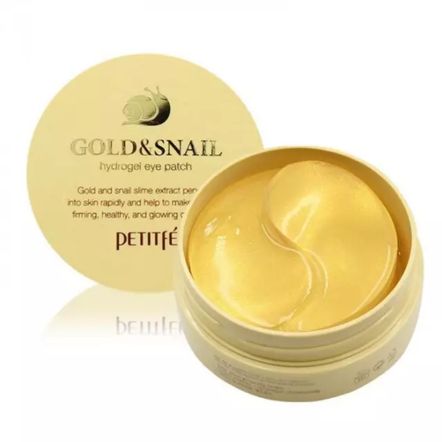 Petitfee Gold & Snail Hydrogel Eye patch 1.4g*60pcs Korean Cosmetics NIB