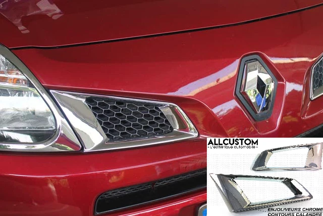 Enjoliveur Chromé Gauche Pour Calandre Renault Twingo 3, Référence 623847633R/960101704R, Occasion