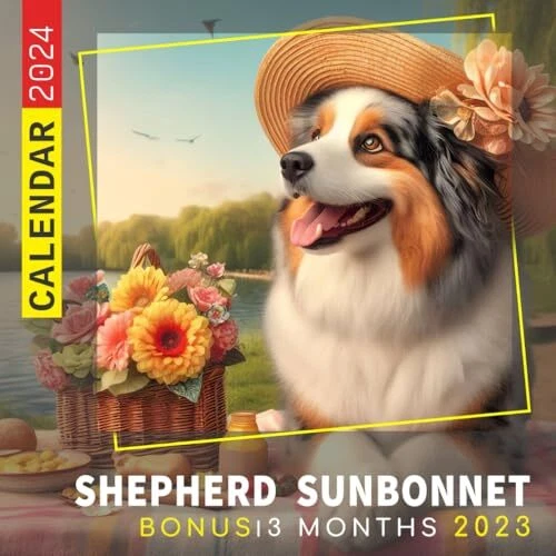 AUSTRALIAN SHEPHERD Calendar 2024 Jan 2024 to Dec 2024 Bonus