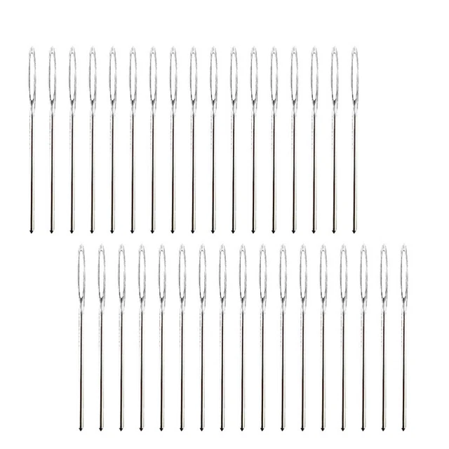 100 un. agujas grandes contundentes para ojos bordado agujas manuales