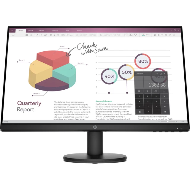 HP P24v G4, LED-Monitor, 60,5 cm (23,8 Zoll), schwarz 2