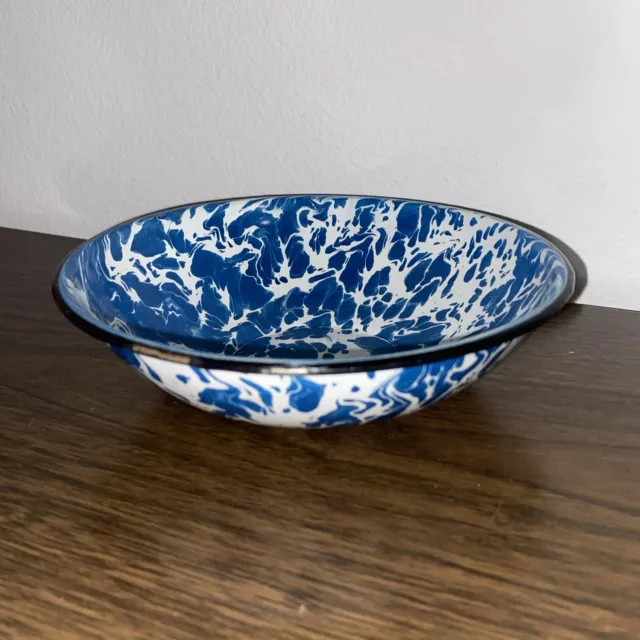 small Blue graniteware bowl