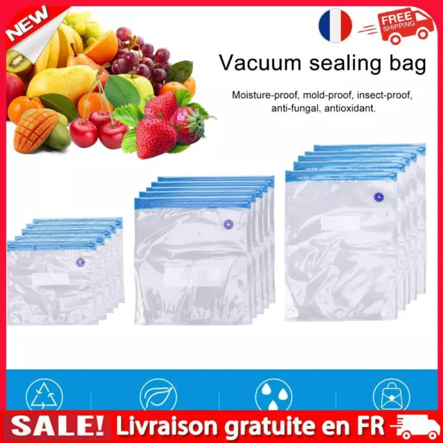 Reusable Vacuum Food Storage Bag Portable Freezer Bags for Sous Vide Cooking