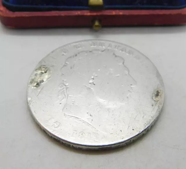 King George III Ex-Mount Crown Coin 1819 Poor Condition Antique Georgian