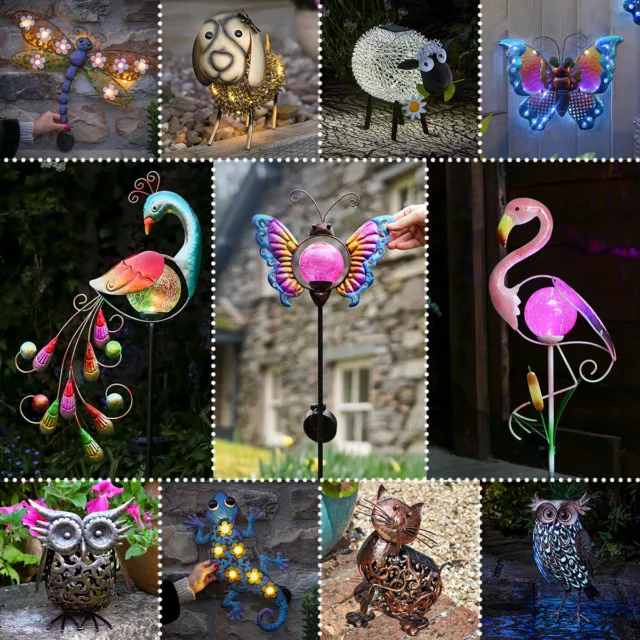 Solar Garden Novelty Animal LED Light Up Stake Path Ornament Outdoor Decoration