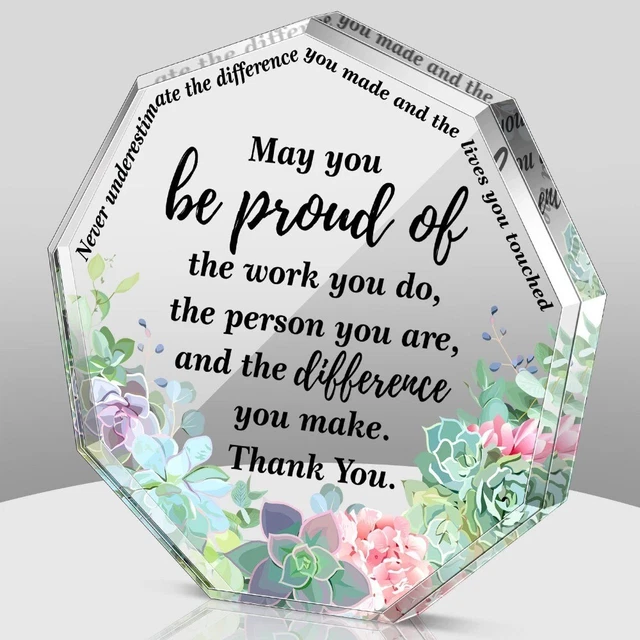 TRANSPARENT RETIREMENT GIFTS Coworker Boss Colleague Teacher EUR 11,30 ...
