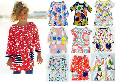 Mini Boden dress top girls cotton jersey hotchpotch print tunic NEW age 1 - 12