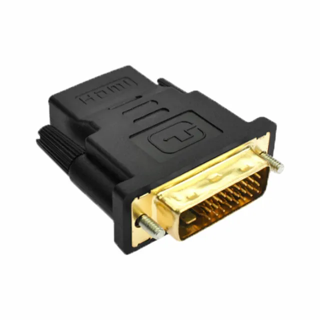 HDMI Buchse > DVI Stecker 24+1 Kabel Adapter 1080P 3D 4K Full HD TV PC Vergoldet