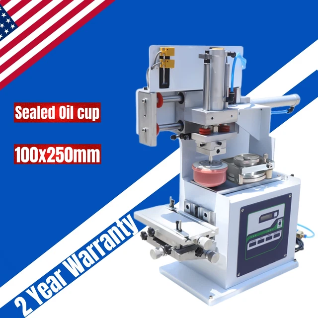 4x10" Pneumatic Pad Printing Machine Ink Pressure+ Sealed Cup Stamping Embossing