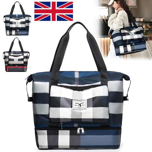 Foldable Dry/Wet Separation Travel Bag Large Capacity Folding Duffel Travel Bag