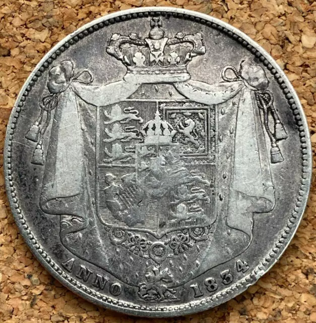 Gb 1834 Silver Half Crown Coin (Or 2/6), King William 1111  In Very Fine Grade.