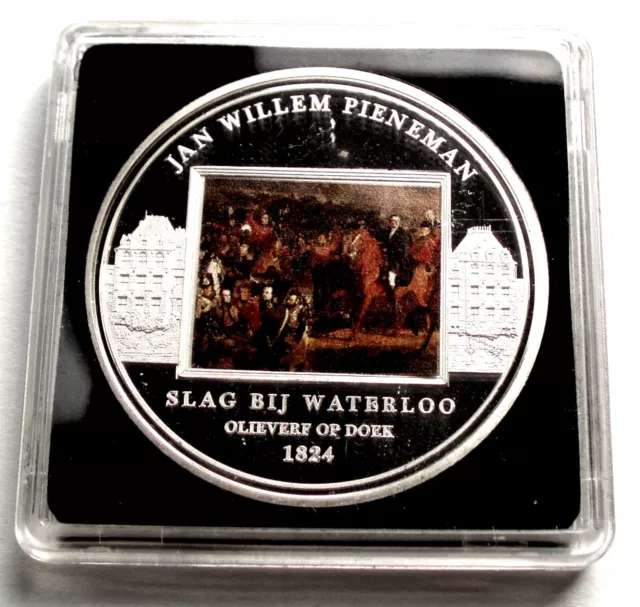 JAN WILLEM PIENEMAN The Battle of Waterloo 1824 BU Art Medal 40mm 27g B11