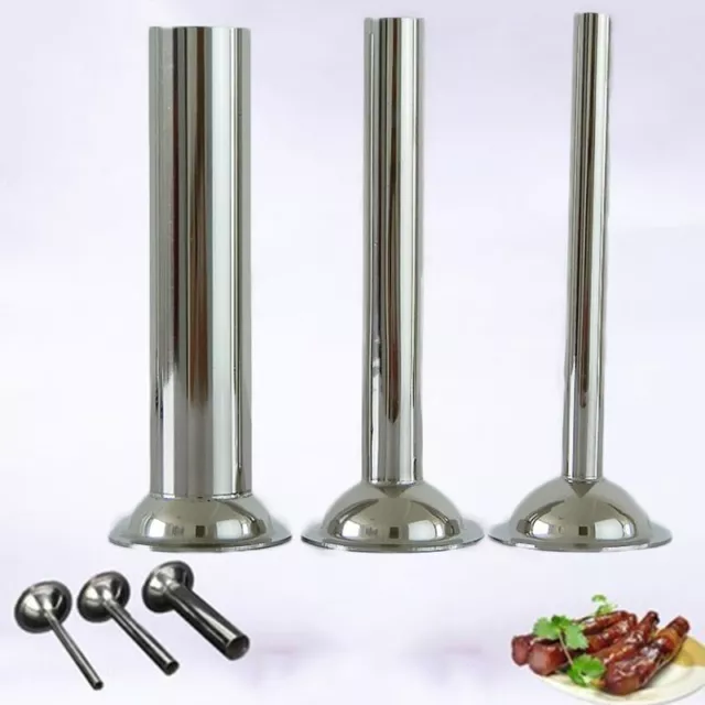 Professional grade Stainless Steel Enema Funnel Set 3pcs Sausage Tubes