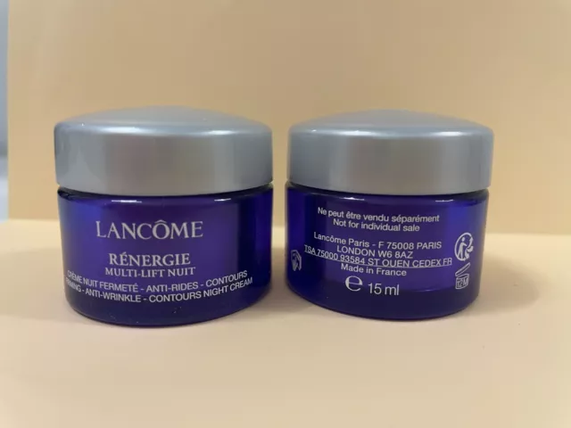 Org.   LANCÔME  Anti-Aging  Rénergie  Nuit Multi-Lift   Cream   2x15ml  NEU