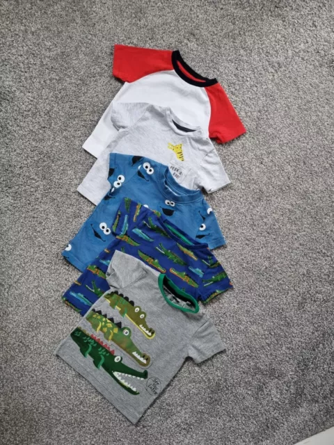 Baby Boys Next Tshirt Bundle 3-6 Months Sesame Street Crocodile cookie monster d