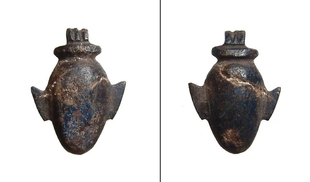 Late Period EGYPTAIN BASALT IB HEART AMULET Artifact EX MUSEUM (664 - 332 BC)