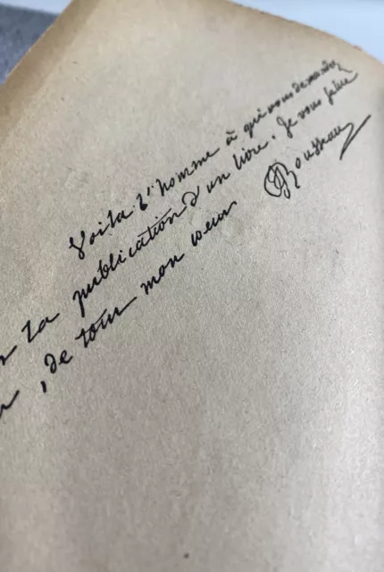 Jean Jacques Rousseau Autographe Dédicace Dans Livre