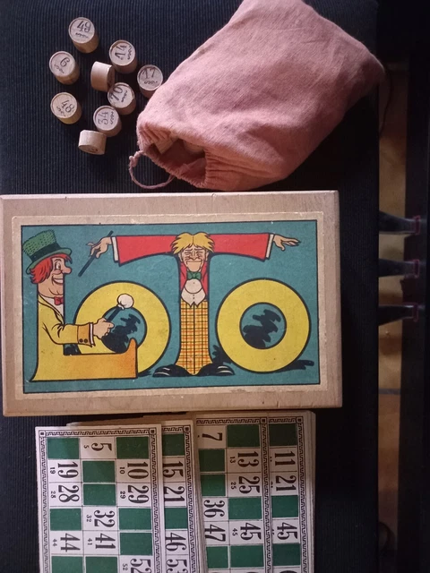 Ancienne Boîte De Jeux En Bois - Vintage - Jeux De Société Anciens