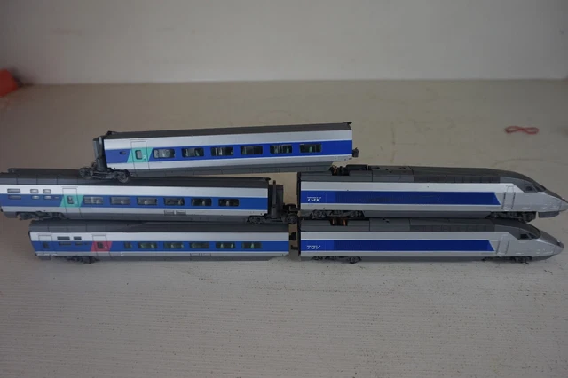 Rame De TGV Atlantique Jouef Junior - Train Miniature - Bon état Complet - Fabriqué En Chine