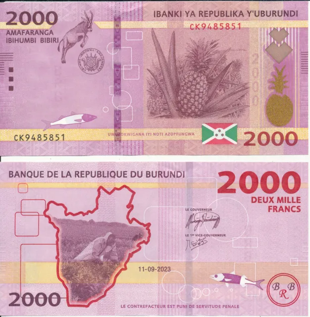 Burundi - 2000 Francs 2023 UNC - Pick 52