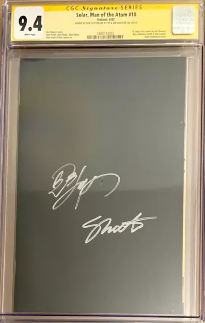 Solar #10 CGC SS 9.4 SIGNED Jim Shooter Layton Valiant 1992 1st Eternal Warrior