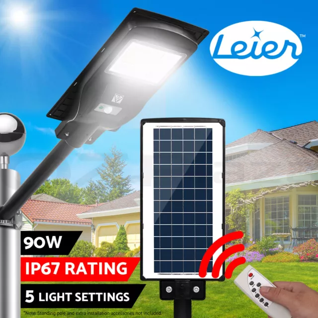 Leier LED Solar Street Lights Outdoor Garden Flood Light Motion Sensor Remote