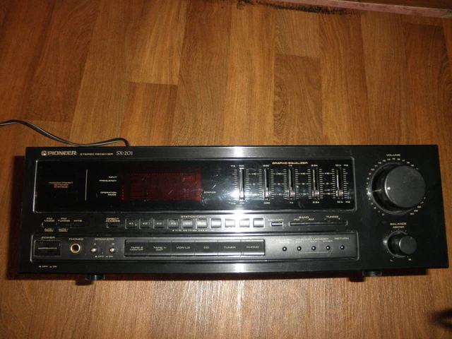 VINTAGE PIONEER SX-201 Stereo Receiver Graphic Equalizer AM/FM Tape CD ...