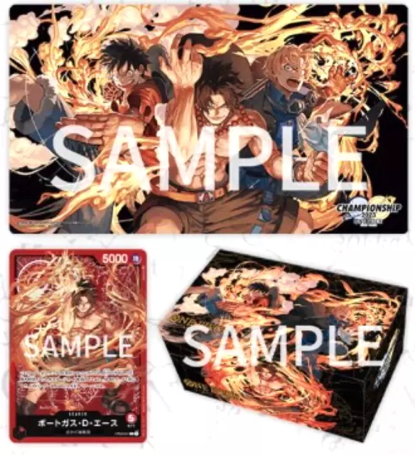 ONE PIECE CARD Game 2023 Offline Regional Finalist Playmat Luffy, Ace