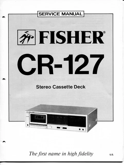 Lettore Cassette Fisher CR123 Vintage Stereo Hifi - Ricambi O Ripristino