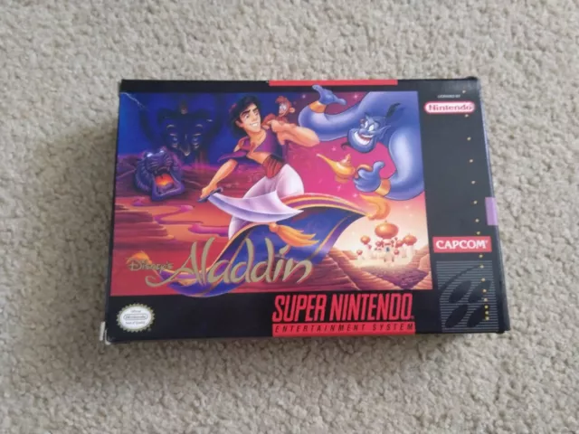 Disney's Aladdin (Super Nintendo, 1993) Complete "Tested" EXCELLENT