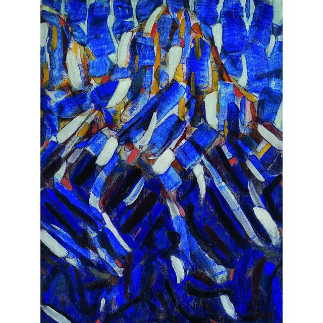 Rohlfs Abstraction Blue Mountain Painting Large Canvas Art Print