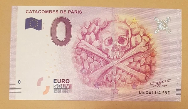 billet touristique souvenir 0 euro 2016 - Euro schein  - catacombes Paris