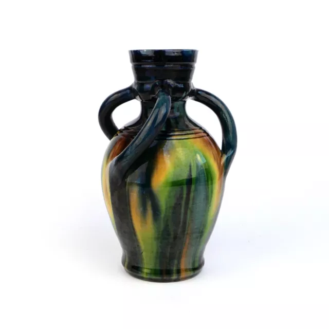 FLÄMISCHE JUGENDSTIL KERAMIK Torhout Belgien Vase antik Tropfglasur Art Nouveau