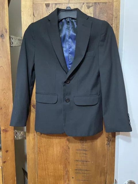 Izod Boys’ Size 8 Regular Black Suit Jacket Blazer 8% Wool MINT CONDITION