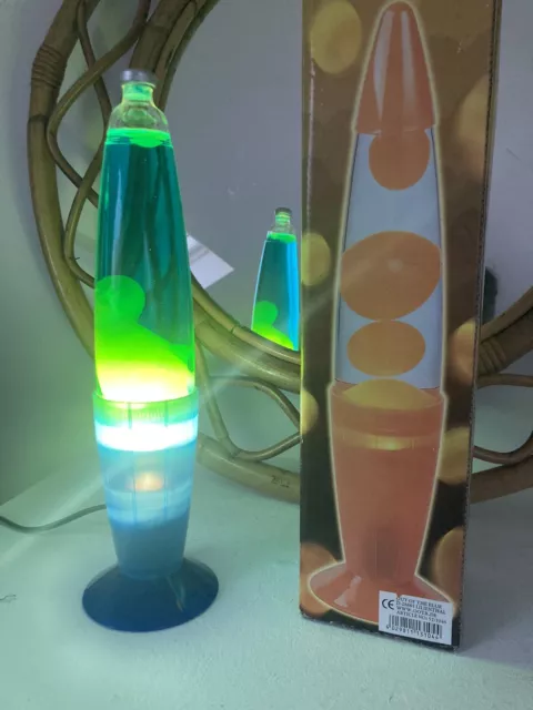 Neon Blob Lava Lamp Vintage 70s Retro Style In Original Box