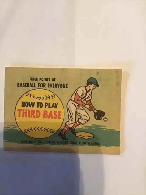 Finer Points of Baseball For Everyone: How to Play Third Base 1958 Fleet wing.