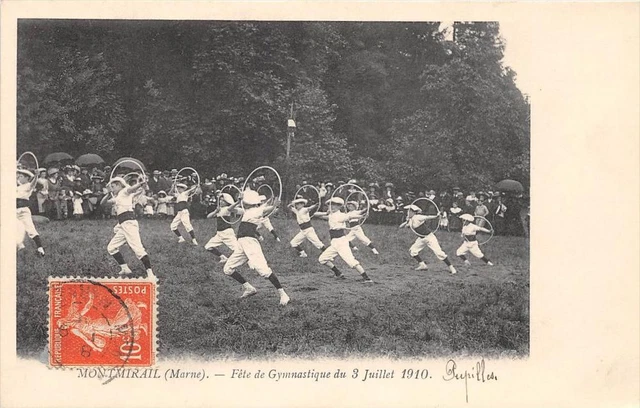 Cpa 51 Montmirail Gymnastics Party July 3, 1910