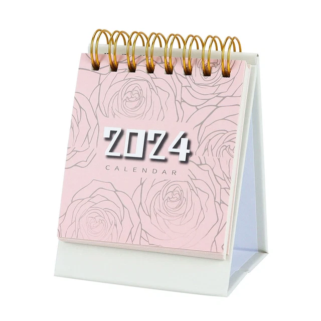 SMALL DESKTOP CALENDAR Easy Read Premium Mini Standing Desk with ...