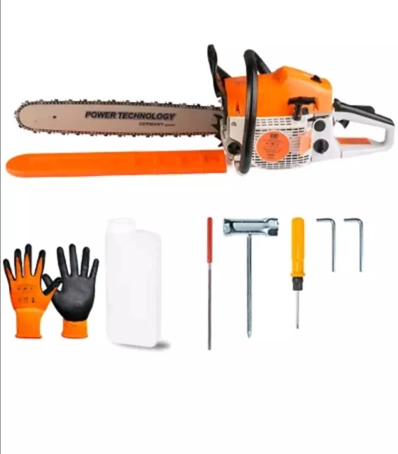 Barra Per Catena Motosega Motosega A Scoppio 52cc Con Lama 50cm - Inclusa Barra E Catena Di Ricambio | Professionale Motosega A Scoppio Da Potatura - Foto 7