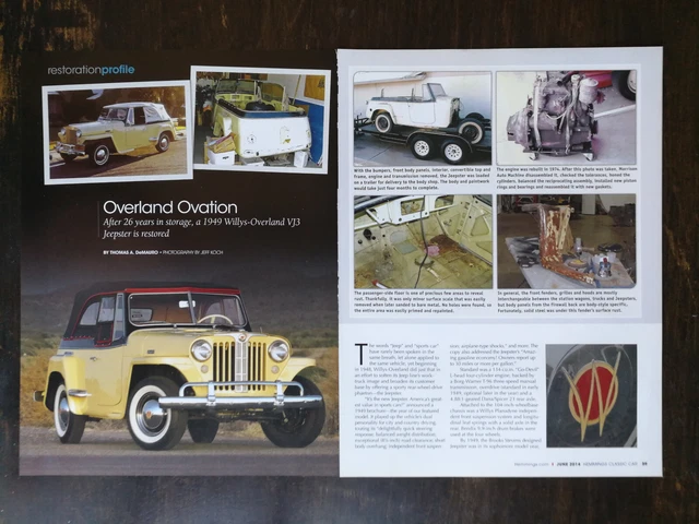 1949 Willys-Overland VJ3 6-Page Original Color Article 823