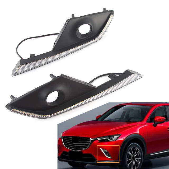 Luci diurne LED luci diurne fendinebbia DRL per Mazda CX-3 2016-2018