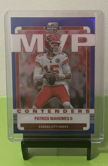2022 Contenders Optic Patrick Mahomes II MVP Contenders Blue /99 SP KC Chiefs