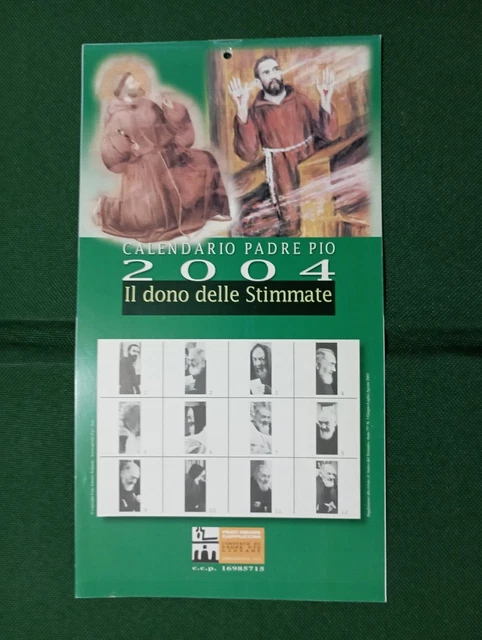 R💥C Calendarietto Padre Pio 2004 Nuovo R @R@ 💥💥  N°740