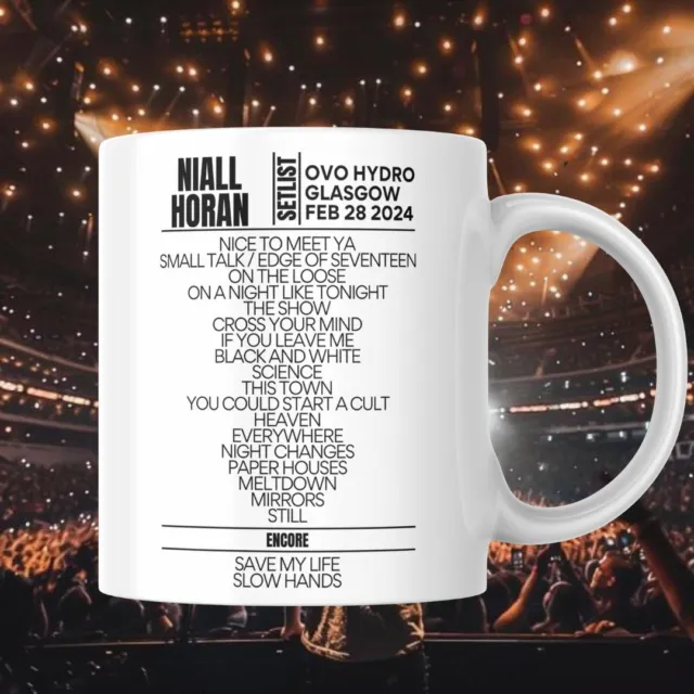 Niall Horan OVO Hydro Glasgow February 28 2024 Setlist Mug