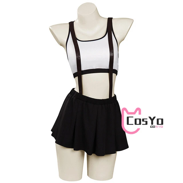 Tifa Lockhart Cosplay Swimsuit Final Fantasy Women Sexy Bathing Suit Bikini Set