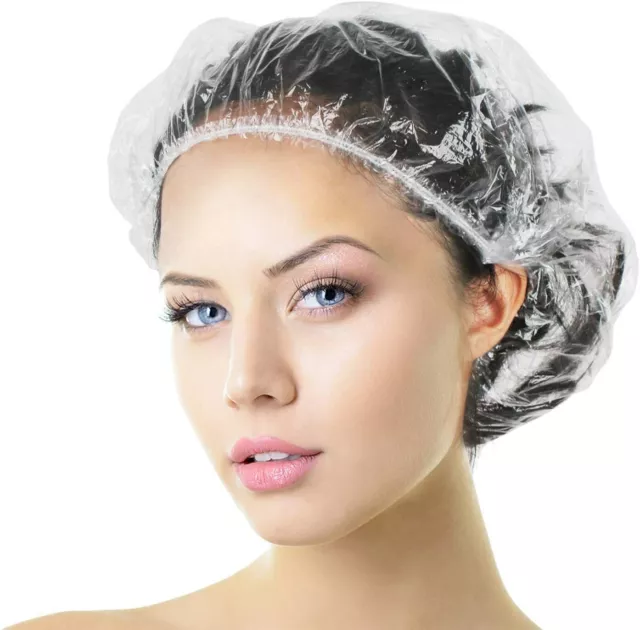 Shower Cap Disposable Waterproof Bathing Elastic Hair Salon Hat For Women