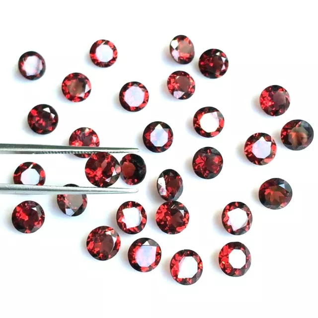 Wholesale Lot 3mm Round Cut Natural Mozambique Garnet Loose Calibrated Gemstone