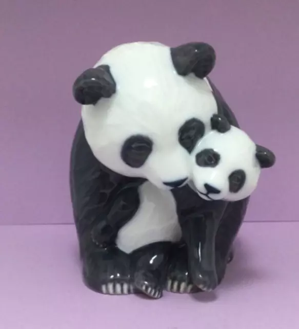 Large Charming Royal Copenhagen ‘ Motherly Love’ Panda and Cub 666