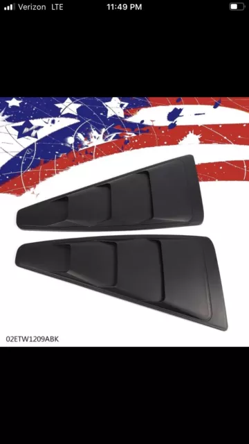 Fit  For 05-14 Ford Mustang 1/4 Quarter Side Window Louvers Scoop Cover Vent USA